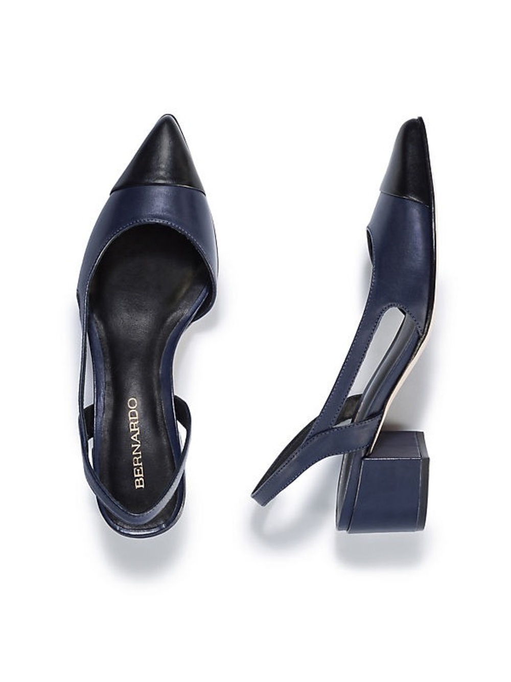 Bernardo 1946 Women’s Monroe Pump Dark Navy Antique Calf 6.5